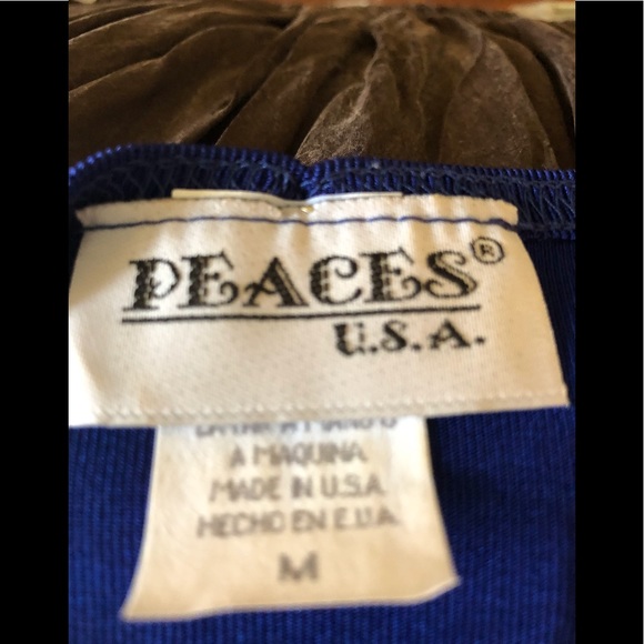 Peaces U.S.A. Vintage Royal Blue Skirt Set - Picture 4 of 5